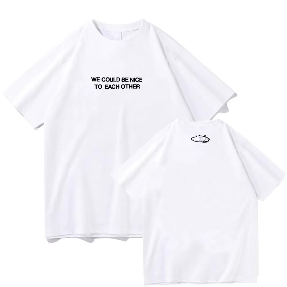 Olivia Dean Nice To Each Other Tee Graphic Tshirts Short Sleeve Pure Cotton Female T Shirt Print Top Women Men Round Neck Tees