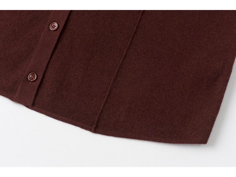100% Pure Cashmere Thickened Crew Neck Single-Breasted Cardigan—Casual Autumn/Winter Fashion Sweater