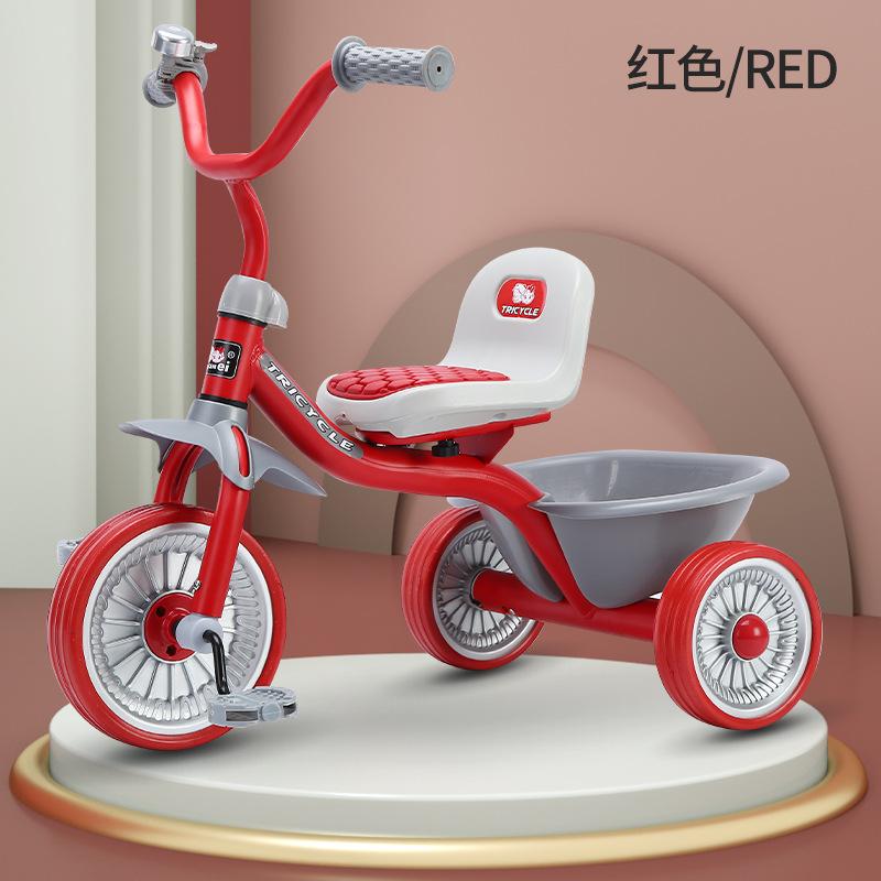 

Simple Children S Three-Wheeled Bicycle1-6Children S Pedal Bike With Side Stand Anti-Tip For Boys And Girls красный