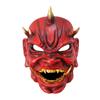 Playful And Red White Resin Mask Of The Japanese Demon King Great For Halloween Festivals And
