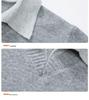 Men's Trendy Faux Two-Piece Lapel Sweater - Autumn/Winter Thickened Velvet Casual Knit Base Layer