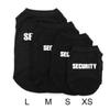 Security Dog Vest Summer Dog Clothes XS-L Black Pet Puppy T Shirts For Small Dogs Chihuahua Yorkie Pug Cat Vest Costume