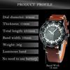 WINNER Classic Iced Out Skeleton Mechanical Watches Luminous Hands Luxury Gold Watch for Men Vintage Brown Leather Strap Clock