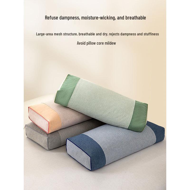 Washable Cotton Buckwheat Neck Support Pillow for Student Dorms - Removable and Washable