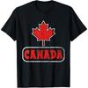 Canada Flag Vintage Retro Canadian Maple Leaf Gift Tees Cotton Men T Shirt