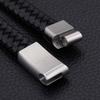 KALEN Braided Leather Stainless Steel Spring Clasp Charm Bracelet for Men