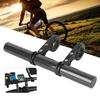 Bike Multifunction Extension Bracket Code Table Light Support Flashlight Stand Carbon Grain Double Clampblack