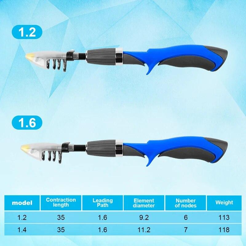 Kid's Carbon Fiber Rod Superhard Boat 1.2m/1.4m Ice Fly Lure Fishing Rod With High Quality Fishing Reel Fishing Tackle Set