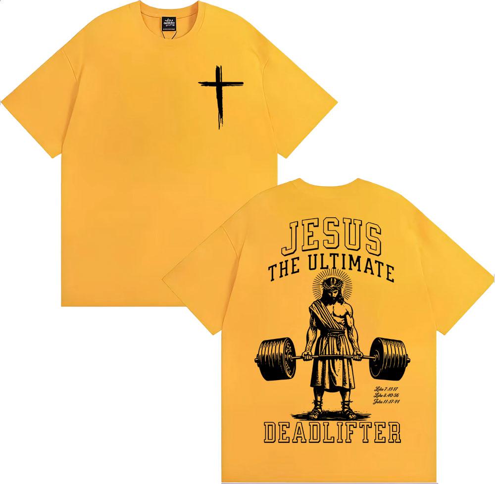 Ostern Jesus Der ultimative Kreuzheber Grafik T-Shirts Herren Damen Heißer Verkauf Lockeres T-Shirt Harajuku Übergroßes Lässiges Komfort-T-Shirt