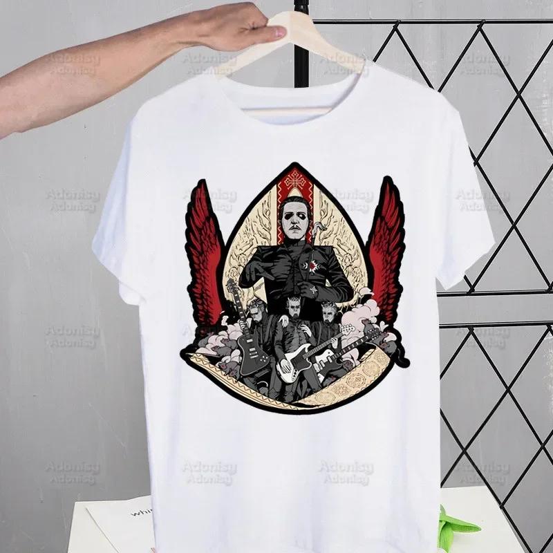 Ghost Band Hard Rock Band Harajuku Men's Tshirt Unisex Short Sleeve T Shirt Casual Ghost B.C. Heavy Metal T-shirt Male Tops