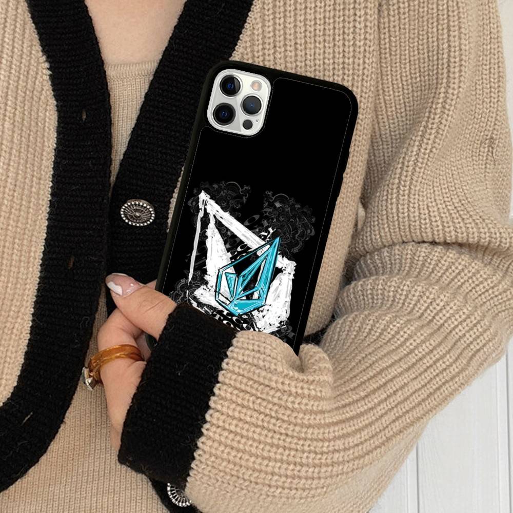 V-Volcom LOGO Fashion For IPhone 17 16 15 14 13 12 11 Pro Max Plus Shockproof PC+TPU Phone Back Cover