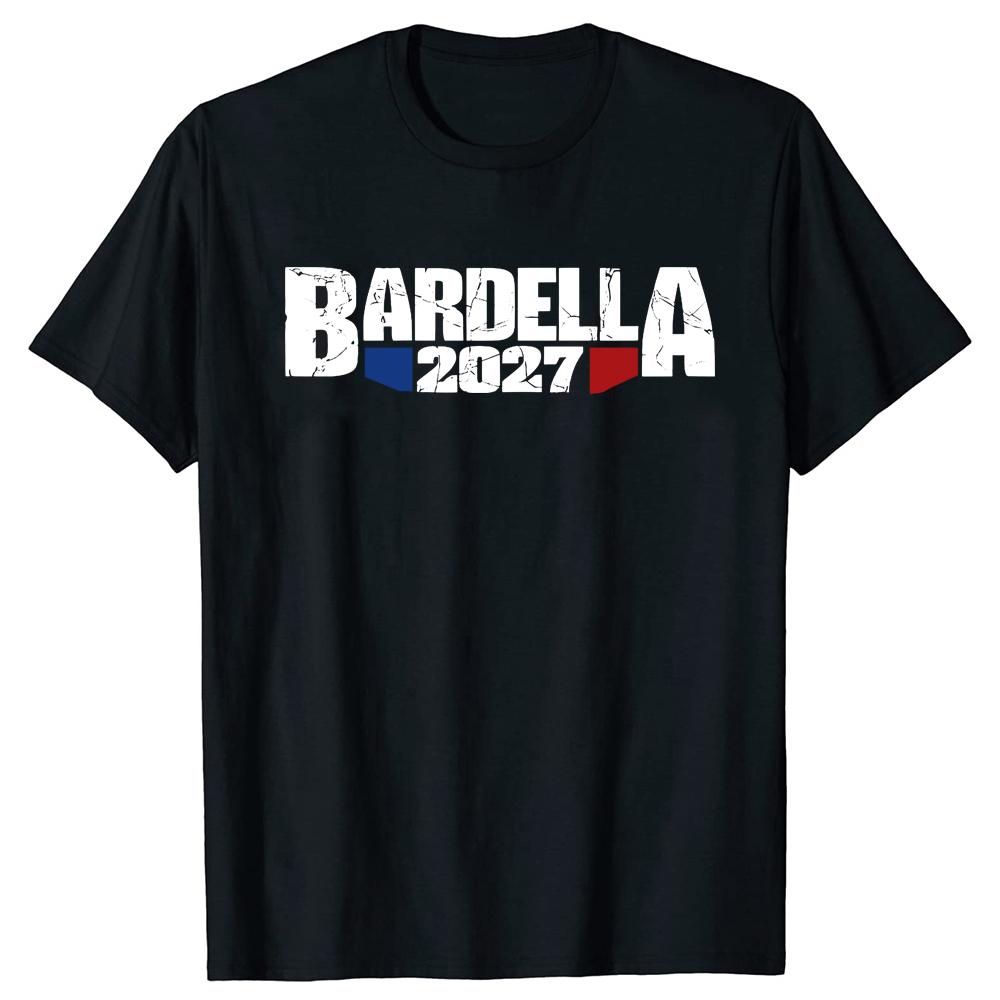 Bardella 2027 T Shirt Retro French Text Bardella Fans Gift Tee Tops EU Size 100% Cotton Soft Unisex Casual T-shirt
