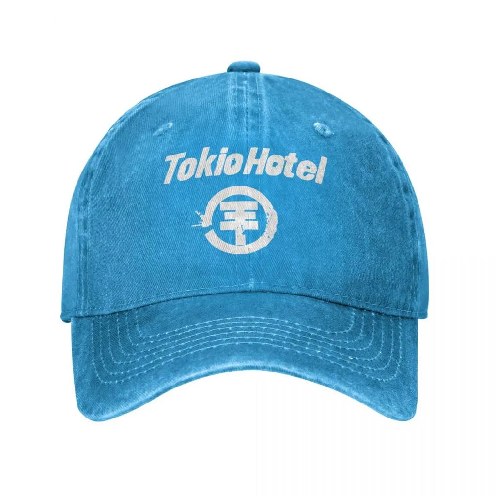 Genres Rock Tokio Hotel Unisex Baseball Cap Logo Distressed Denim Caps Hat Vintage Outdoor Summer Headwear