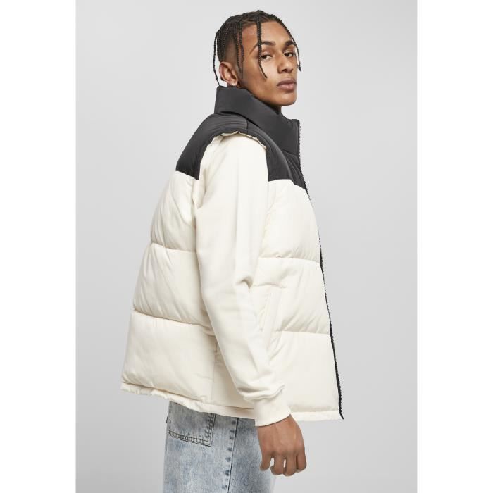 Veste Urban Classics Block Puffer - Noir/blanc