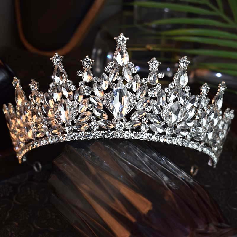 

Корона для невесты, кристальная, супер сверкающая, высокого класса, основной элемент, аксессуар для волос, свадебный макияж и укладка, корона в стиле легкой роскоши