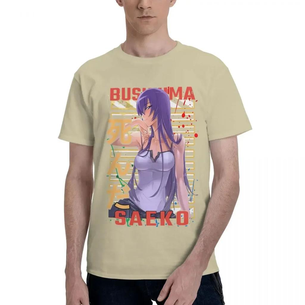 Highschool Of The Dead Saeko Anime 100 Cotton Casual Breathable Confortable Shirt Funny Ugus Tshirts Unisexs Tops