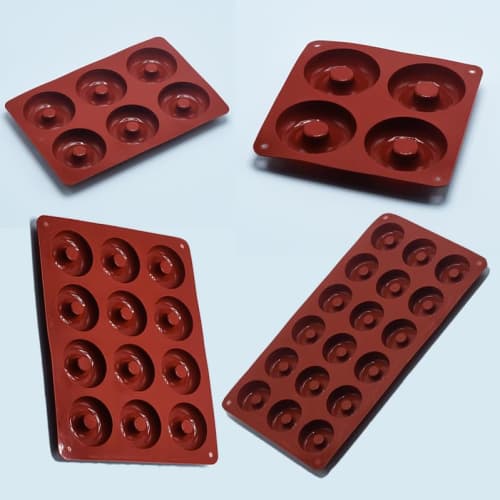 Formă Silicon Gogoașă, Formă Tort: Rezistent la căldură, Antiaderent, Sigur pentru cuptor și microunde, Ușor de curățat, Instrument de copt (6 bucăți)