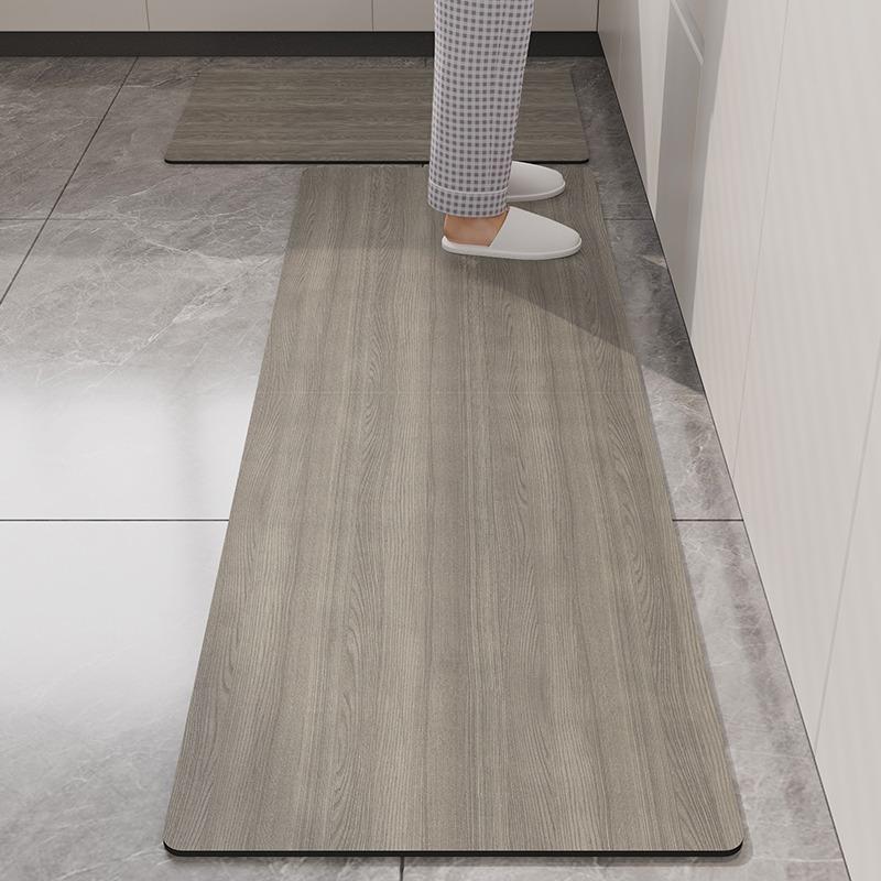 Kitchen Carpet Waterproof Non-Slip Pvc Floor Mat Imitation Wood Grain Wash-Free Leather Rug Long Size Home Decoration Foot Mats