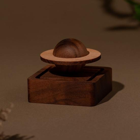 Walnut Wood Planetary Diffuser Handcrafted Aromatherapy Decor for Home Car Essential Oil-Free Wooden Gifts