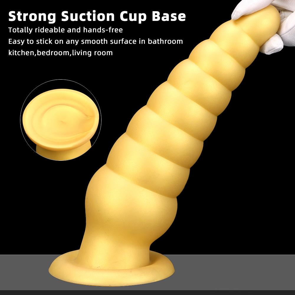 Silicone Pointed Oversized Anal Plug Suction Cup Anal Sex Product for The Back of The House Fun