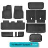 TPE Floor Mats Cargo Liner for Tesla Model Y Juniper 7 Seat 2026 2027 All Weather Non-slip Floor Liner Trunk Backrest Mat