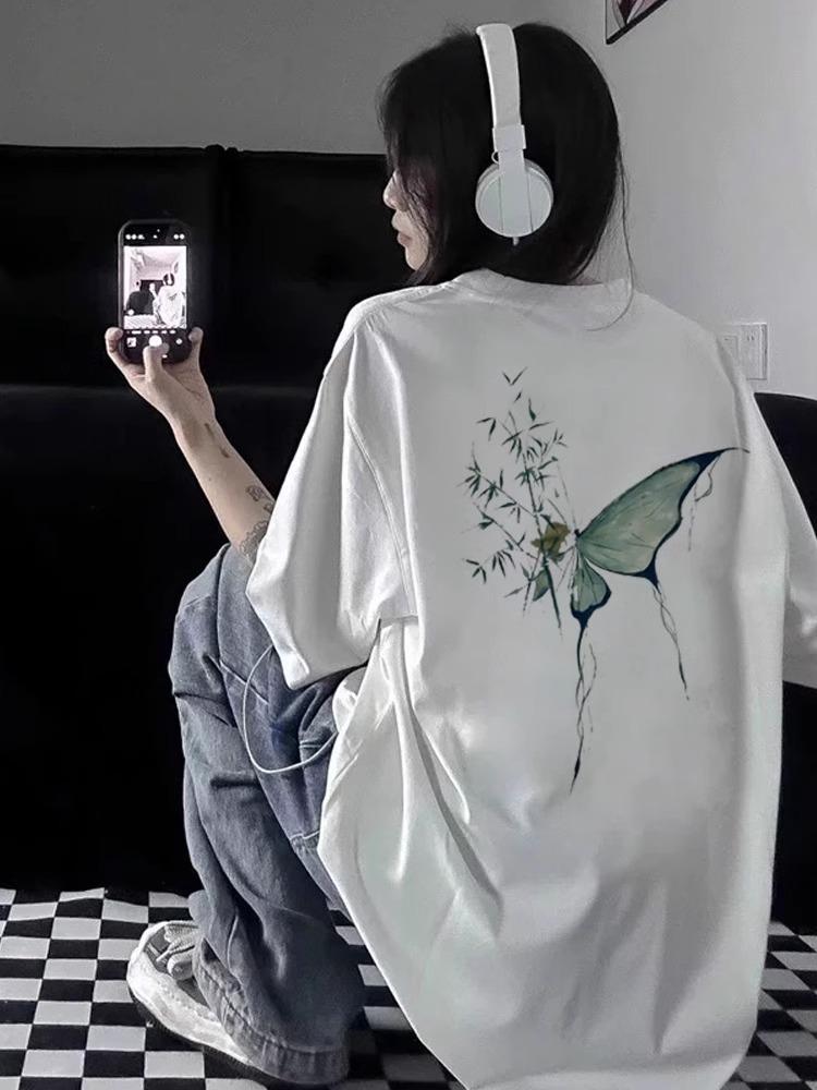 

Women s 2025 Summer Loose Pure Cotton Chinese Style Short Sleeve T-shirt - Stylish and Chic M чорний