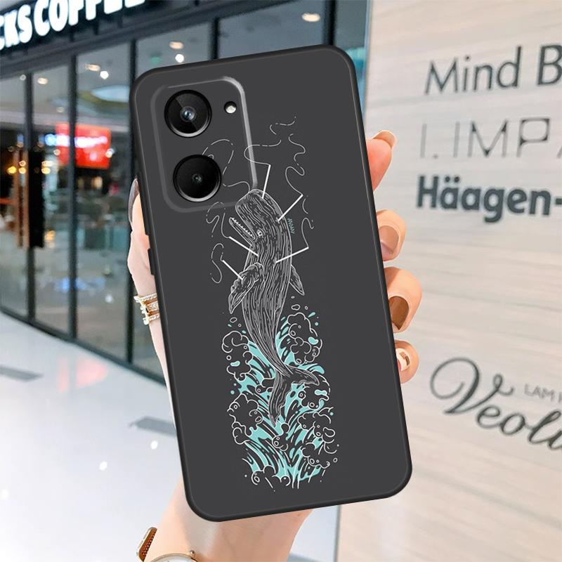 

Кит Рыба Волна Море Чехол Для Realme 15 Pro 12 11 13 14 Pro Plus GT6 GT7 C55 C51 C53 C25 C63 C61 C65 C67 C71 C75 Realme C75 4G
