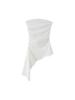 Women's Asymmetrical Pleated Bandeau Top - Slimming, Backless, Solid Color, European & American Style 