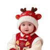 Adorable Festive Red Winter Hat for Infants & Toddlers – Cozy Ear Protection for New Year & First Birthday