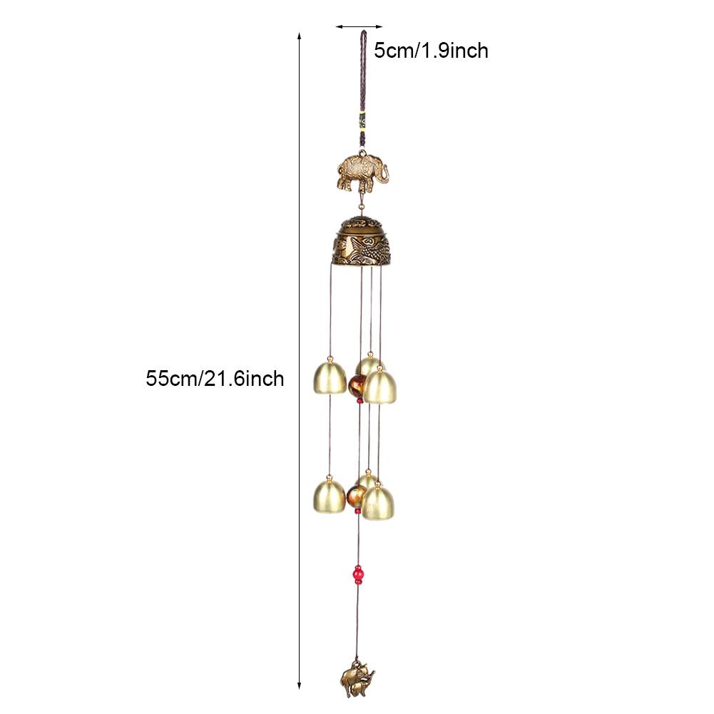 Hanging Ornament Good Luck Feng Shui Color Bells Wind Chimes China Home DecorElephant()