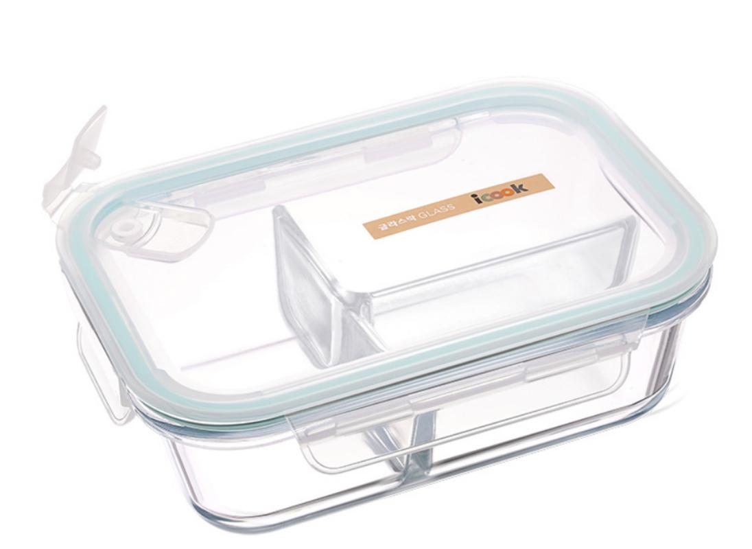 Microwave Lunch Box Glass Microwave Lunch Box with Thermal Bag Partition Bento Box Food Container Container | Breakfast Boxes
