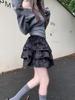 Double-Sided Fleece Ballet-Style Puffy Midi Skirt - High Waist, Slimming A-Line Design, Autumn/Winter for Women