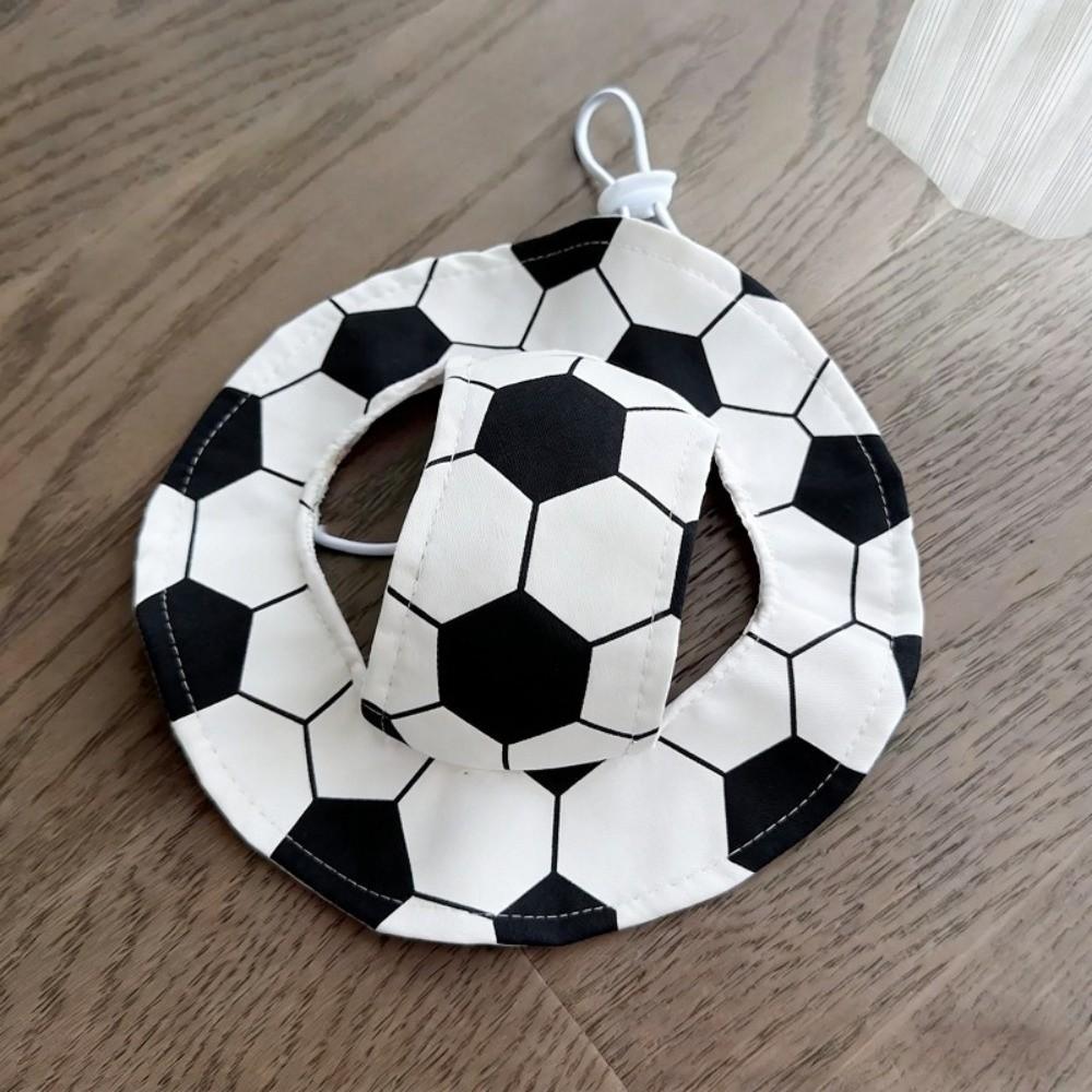 Football Theme Exposed Ear Hat Breathable Pet Sun Hat Cute Dog Fisherman Hat Walking