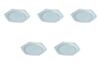 Set of 5 Blue and White Porcelain Hexagonal Plates X Small Irregular Plates by Setomonohonpo (Large) [19.9 2.9 Cm]