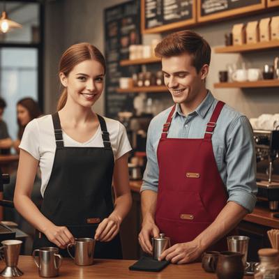 Waterproof Kitchen Cooking Apron Oil-proof Stain-proof Waiter Sleeveless Apron with Pocket Breathable Catering Work Clothes BBQ