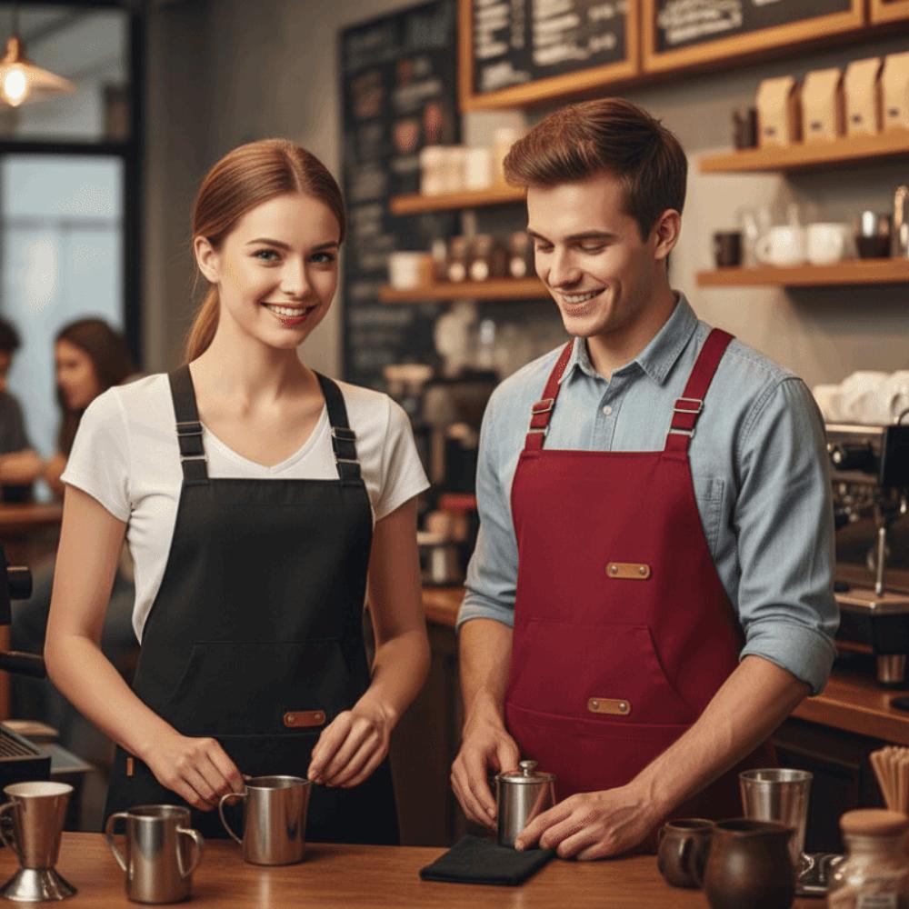 Oil-proof Kitchen Cooking Apron Stain-proof Catering Work Clothes Household