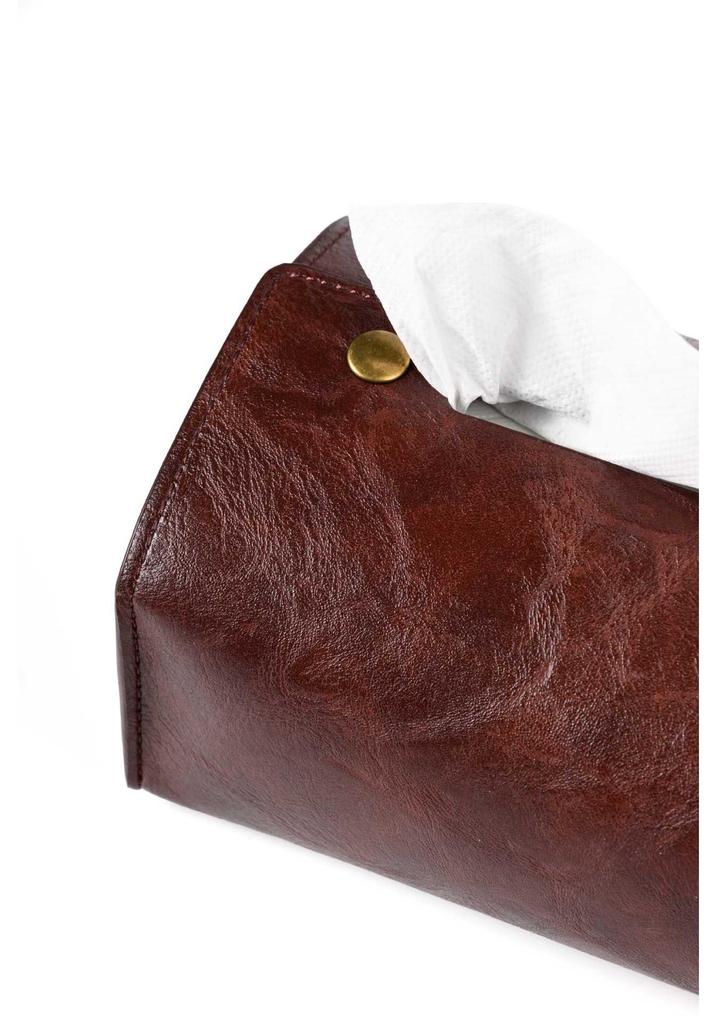 Boîte à mouchoirs coulissante haut de gamme en cuir pour la maison, le bureau et la voiture