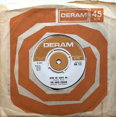 7palcová deska AMEN CORNER - Bend Me Shape Me DM172 Deram 1968 UK Rock Použitá