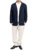 One Colors Men's Tailored Jacket, Plus Size, Stretch Calze Material, 2B Sweat Jacket, Size 3L, Navy