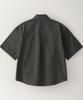 Beullusseonpeullawo Semi-Crop Formal Short Sleeve Shirt [Charcoal]