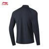 Li-Ning Men's Fleece-Lined Thermal Long-Sleeve Stand-Collar Shirt