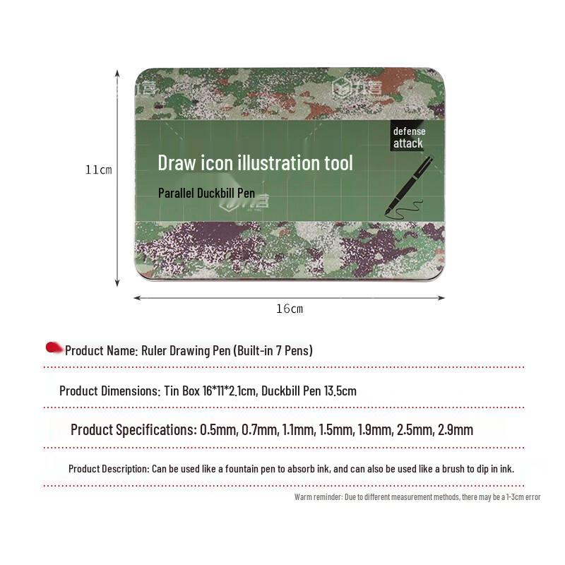 Nine Camps Camouflage Duckbill Pen Set (7-Piece)