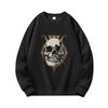 Men's American Streetwear Print Sweatshirt, Relaxed Fit Crewneck Pullover, Trendy Style