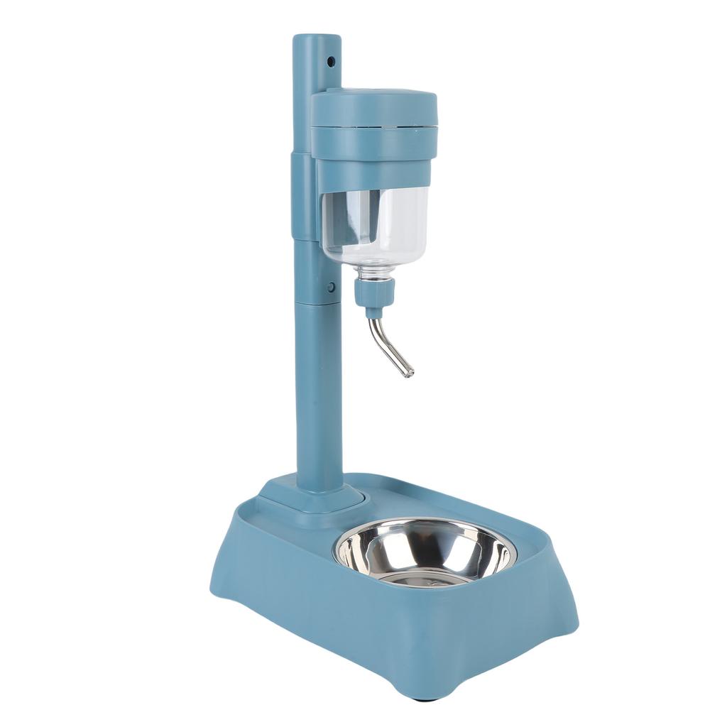 Stående vattendispenser för husdjur med skål i rostfritt stål, hög höjd, katt, hund, vattenmatare, automatisk vattendispenser för husdjur, 500 ml