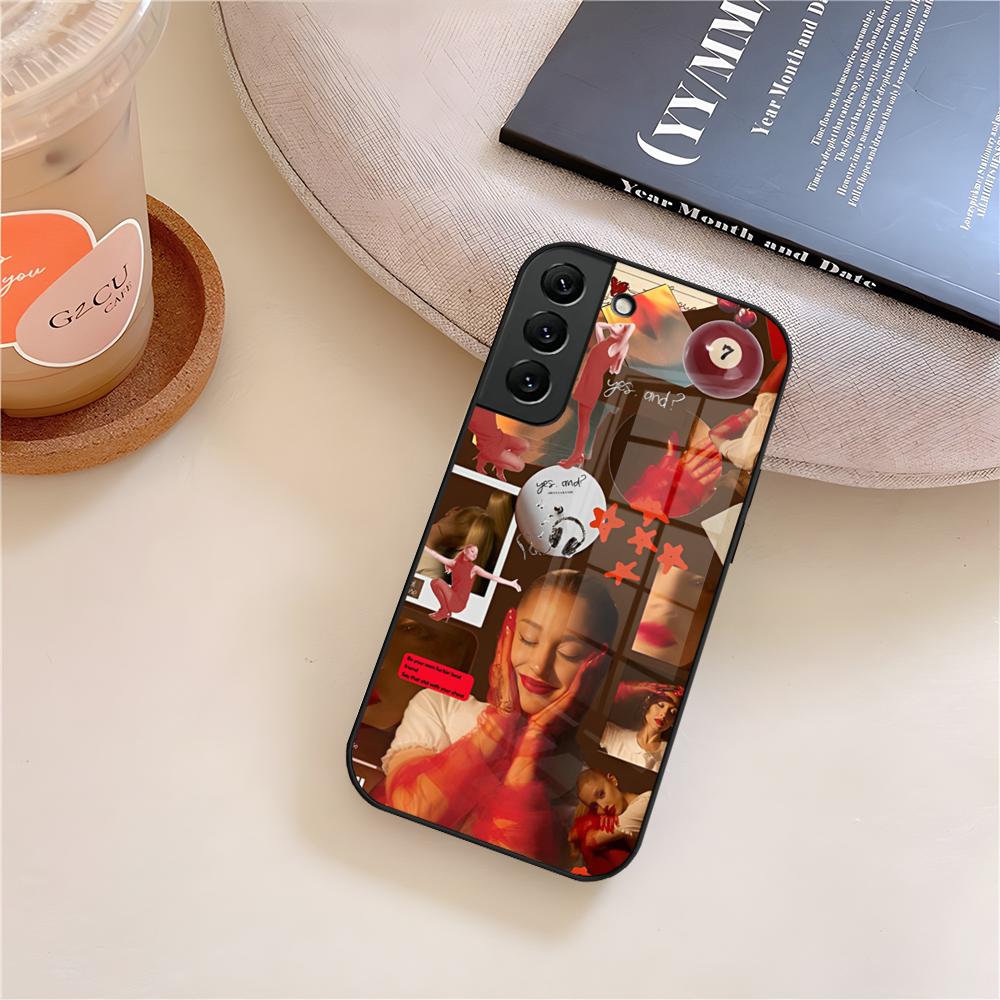 A- ArianaS G-GrandeES Phone Case Glass For Samsung Galaxy S26 S25 S23 S24 S21 S22 S20 Ultra Fe Plus A15 A14 Cover