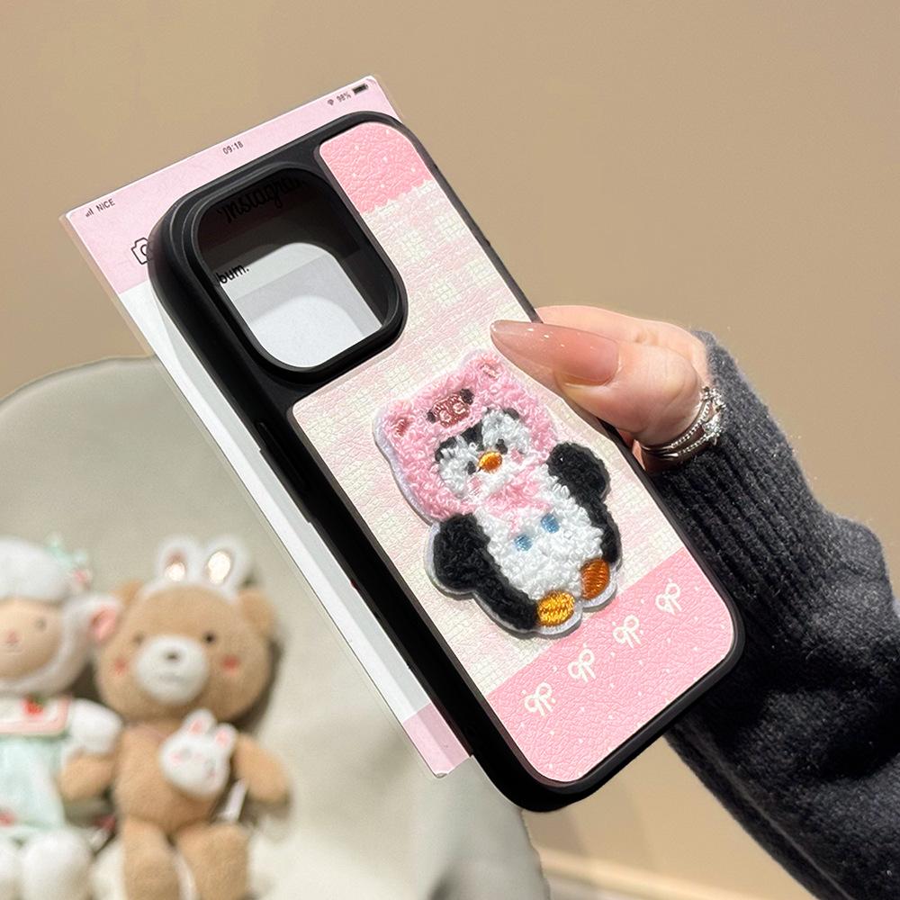 Autumn and Winter Ins Wind Leather Pattern Mobile Phone Case Is Suitable for Apple 17Promax Protective Case Ins Wind iPhone15/16
