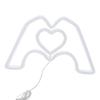 Heart Hands Neon Sign Red White Loghting Battery Operated Love Finger Neon Light for Room Decoration