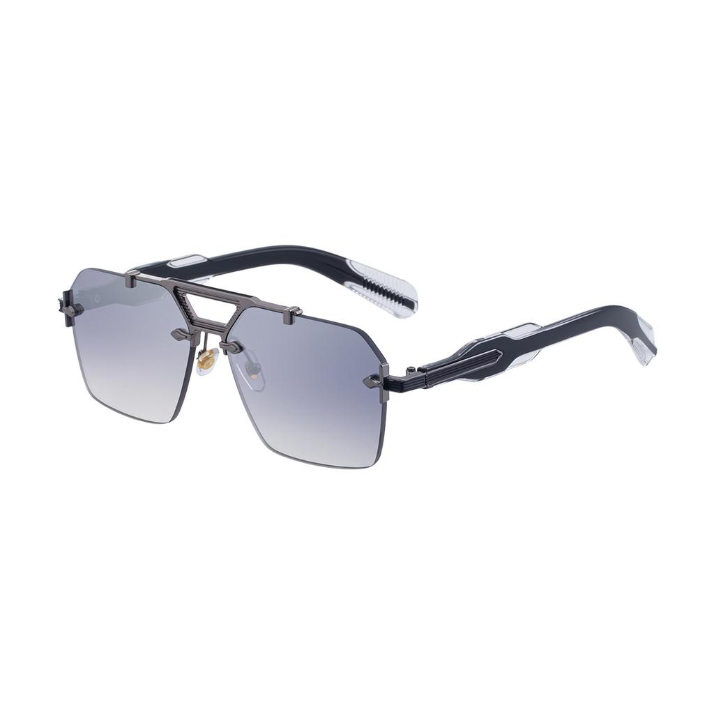 Classic Rivet Rimless Pilot Sunglasses For Men Women Luxury Designer Vintage UV Protection Driving Travel