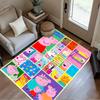 Peppa Pig's Colorful World Floor Rug Office Rug Design for Entryway Foyer Game Room Playrooms Antislip Carpet Office home decor