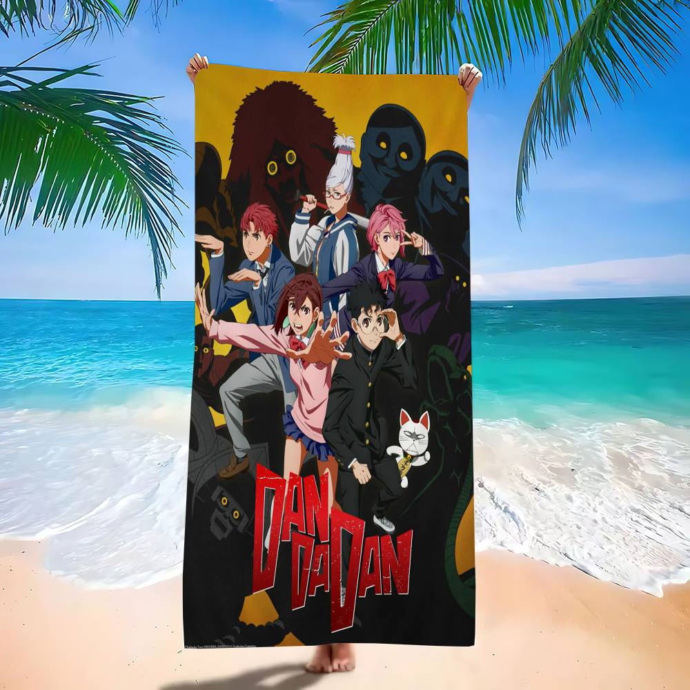 Anime D-Dandadan Ken Takakura Anime Beach Swimming Towel Soft Absorbent Washcloth Children's Gifts for Kids Travel Camping Gym
